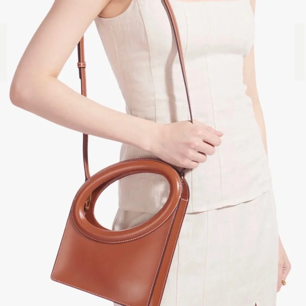 STAUD Tan Limone Leather Crossbody Bag - Picture 8 of 10